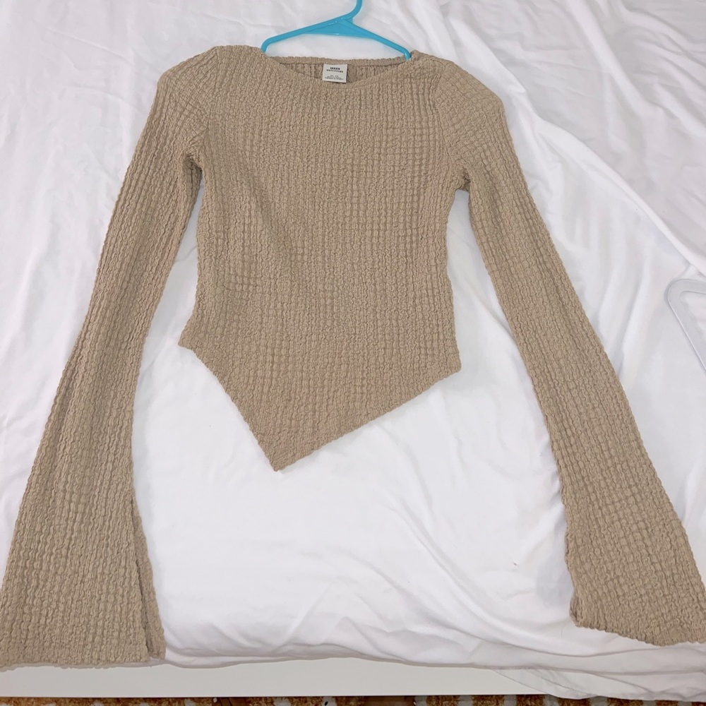 Urban Outfitters Textured Long Sleeve Top